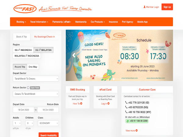 Singapore To Desaru Ferry Ticket Purchase Website